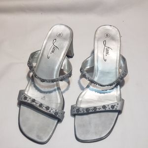 ⭐3/$15 Silver Fioni high heel Sandals